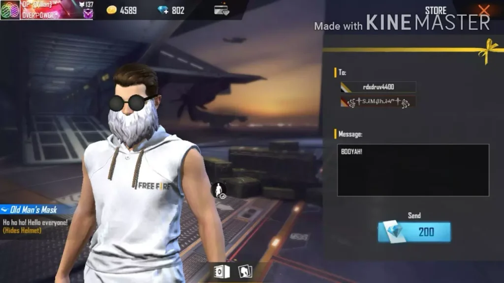 7, old man mask free fire