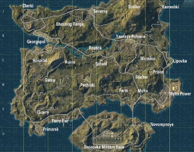 dropzone terbaik map erangel