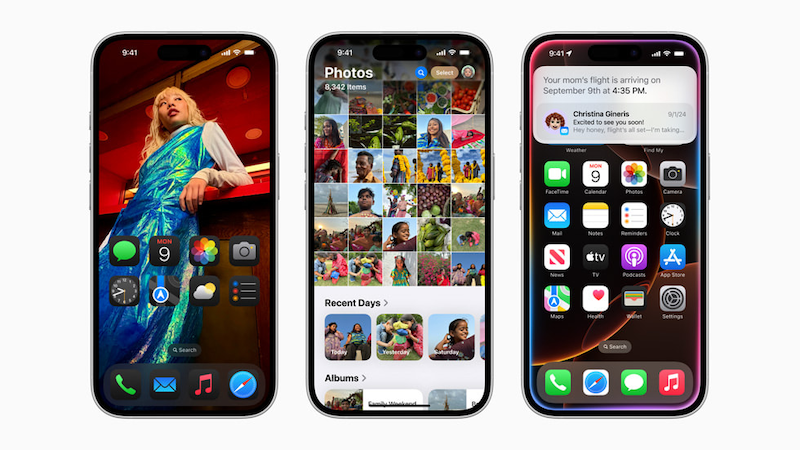 tampilan home screen iOS 18