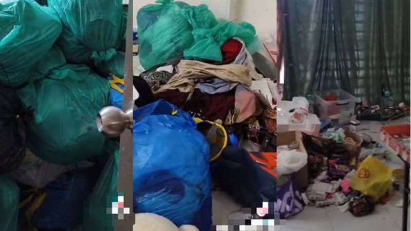 kontrakan penuh sampah viral